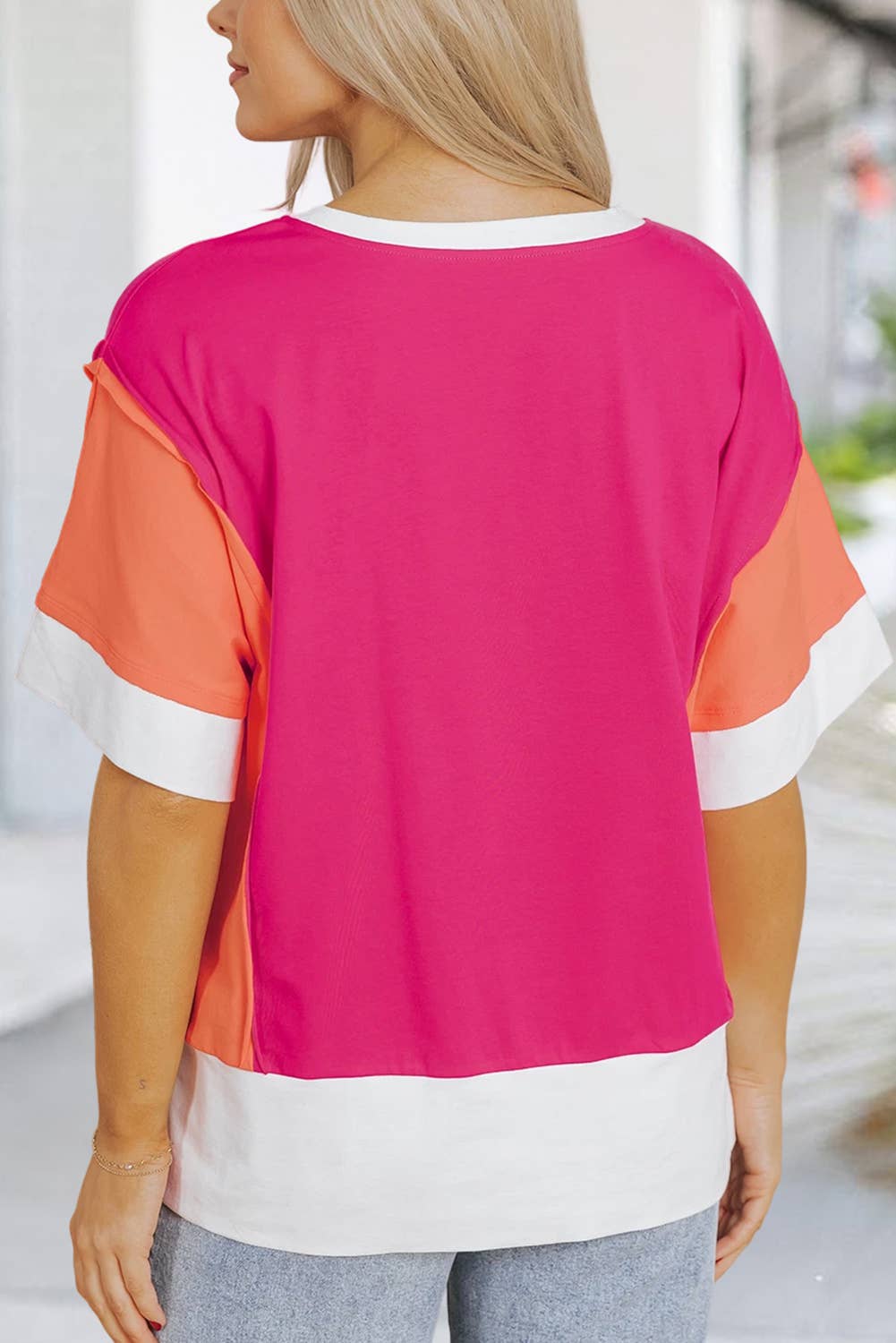 Color Block Short Sleeve T-Shirt