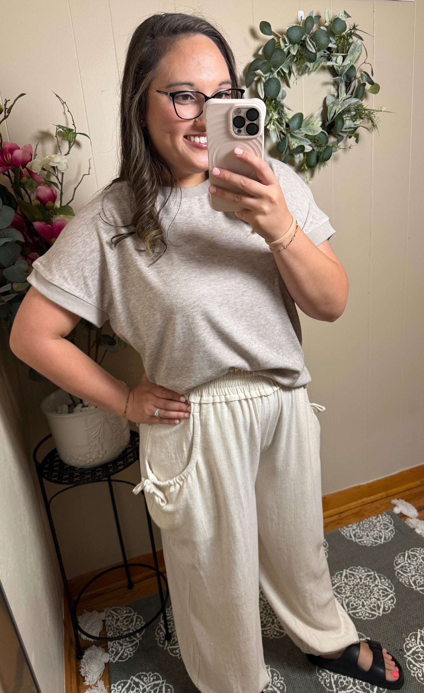 Linen Tie-Pocket Joggers