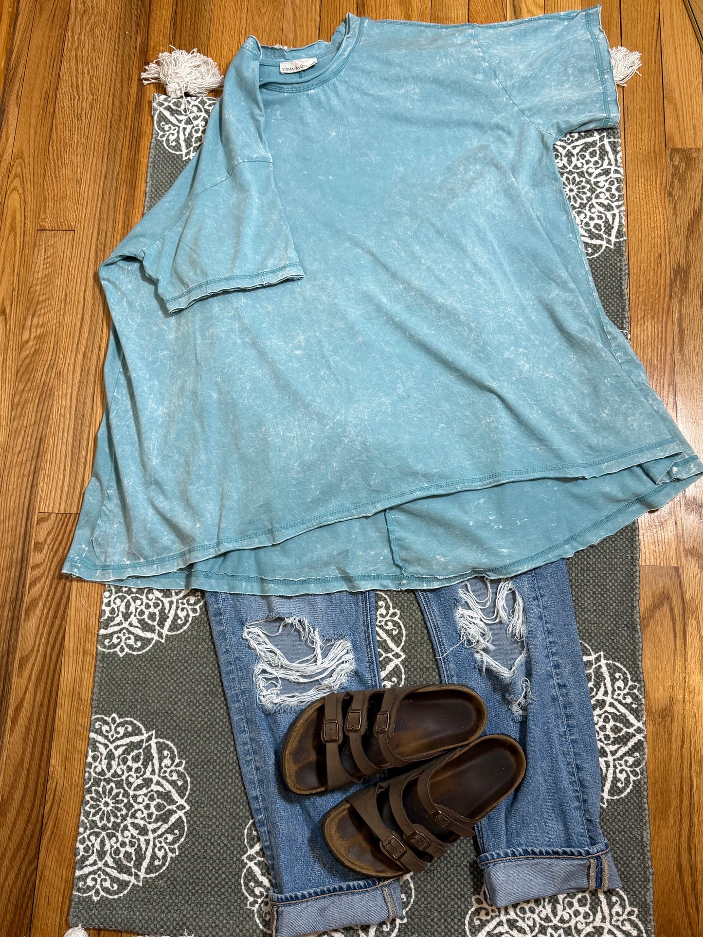Crinkle Washed Cotton Oversized Top
