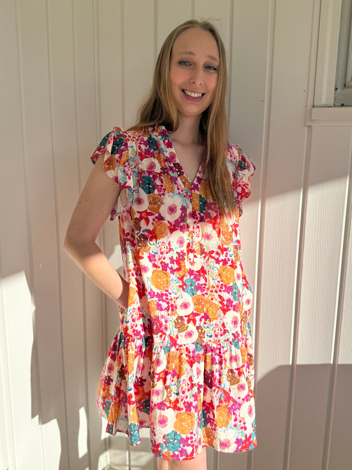 Floral Flutter Dress