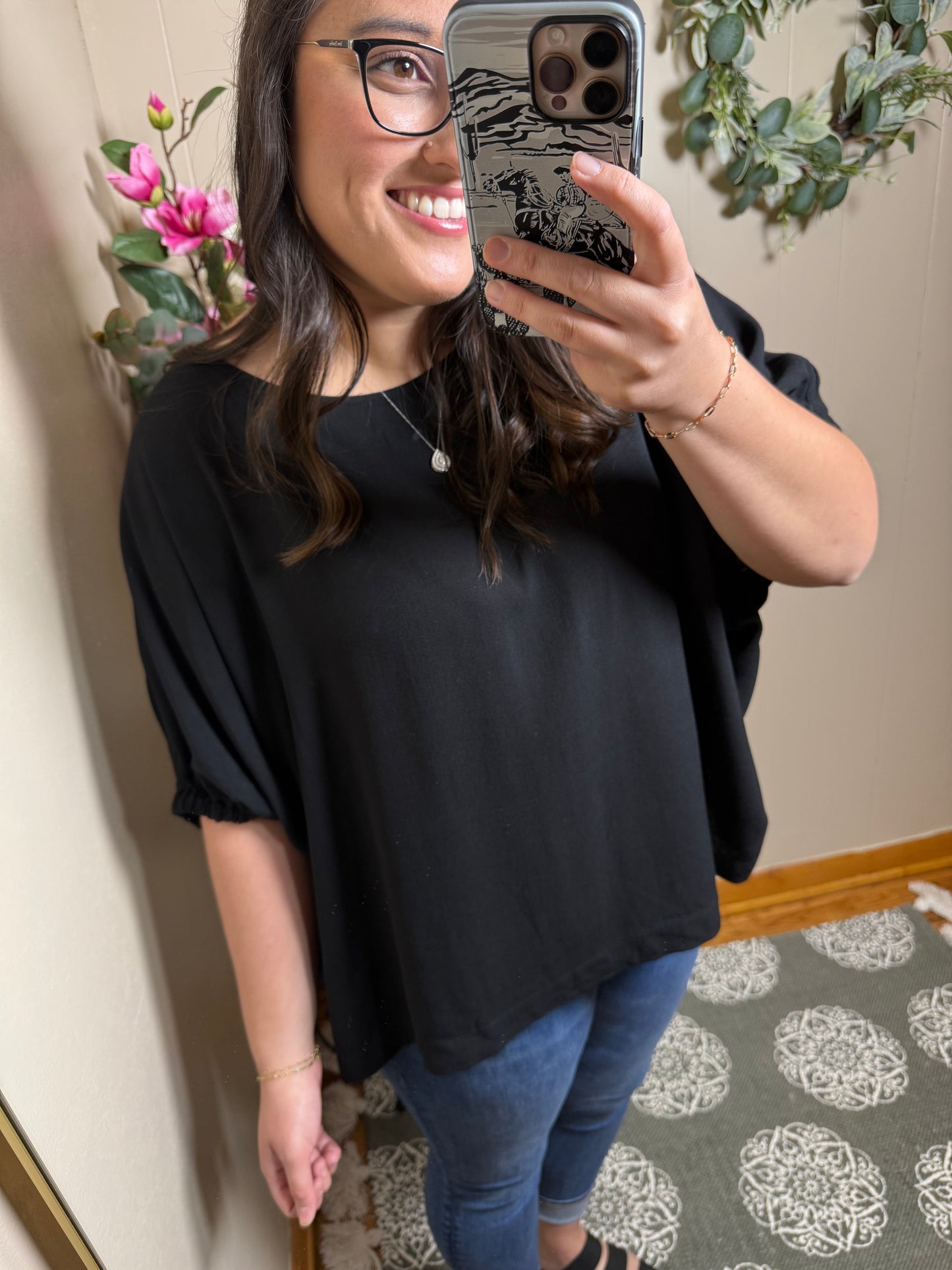 Penelope's Woven Oversized Boxy Top