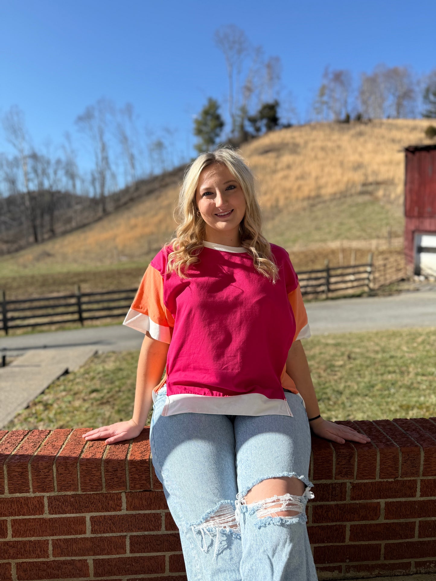 Color Block Short Sleeve T-Shirt