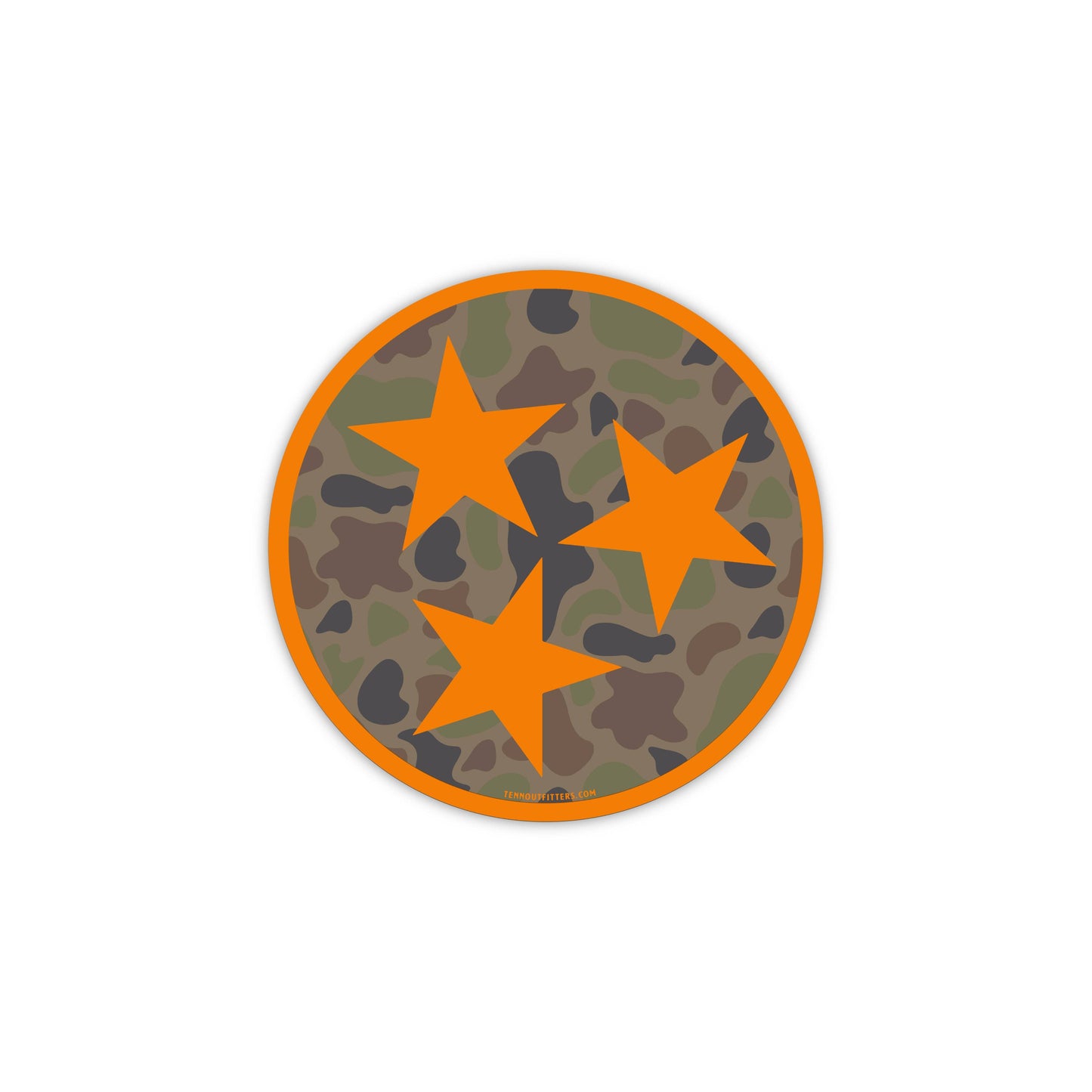 Camo Tri Star Sticker