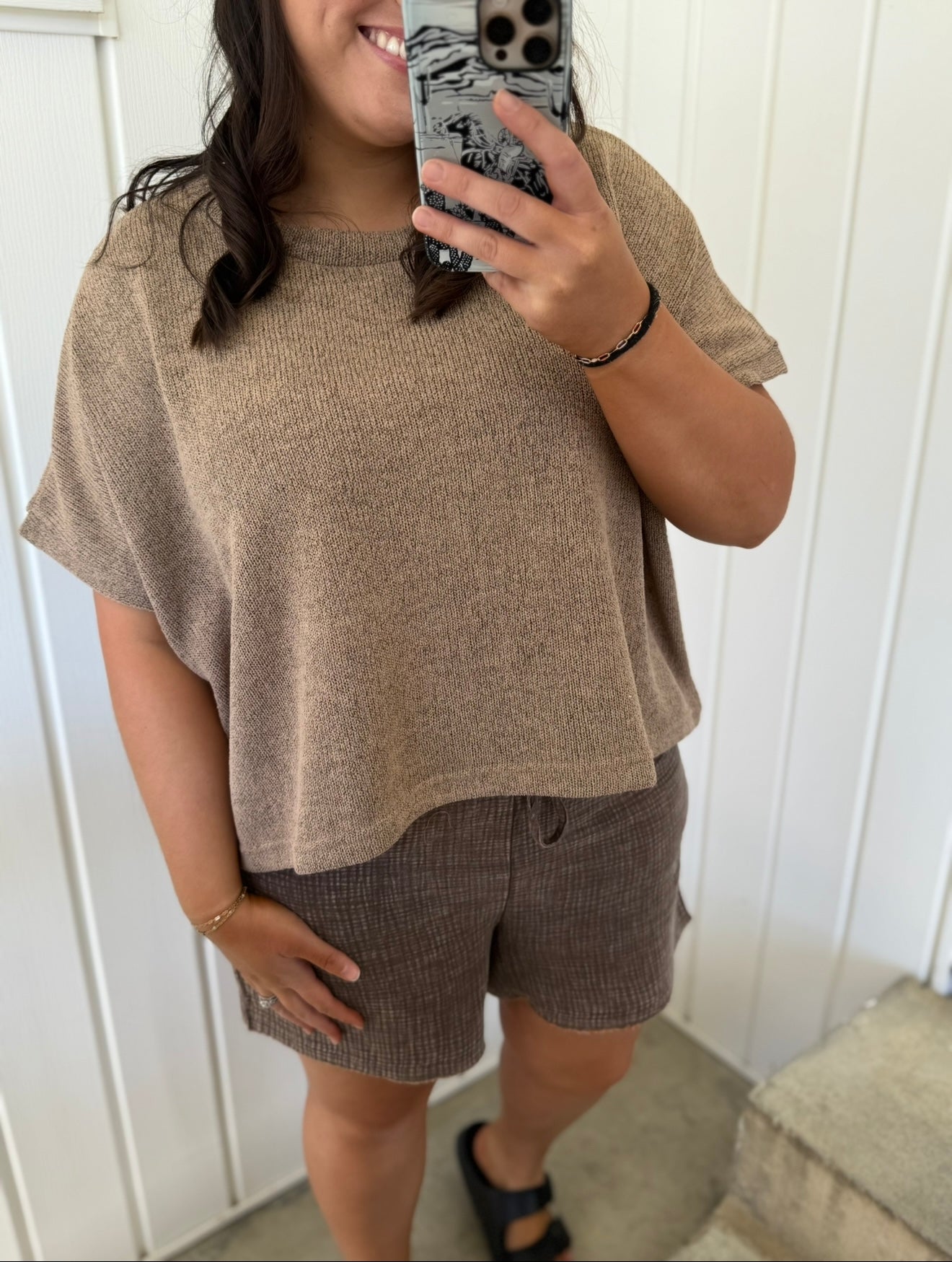 Harper's Short Sleeve Dolman Knit Top