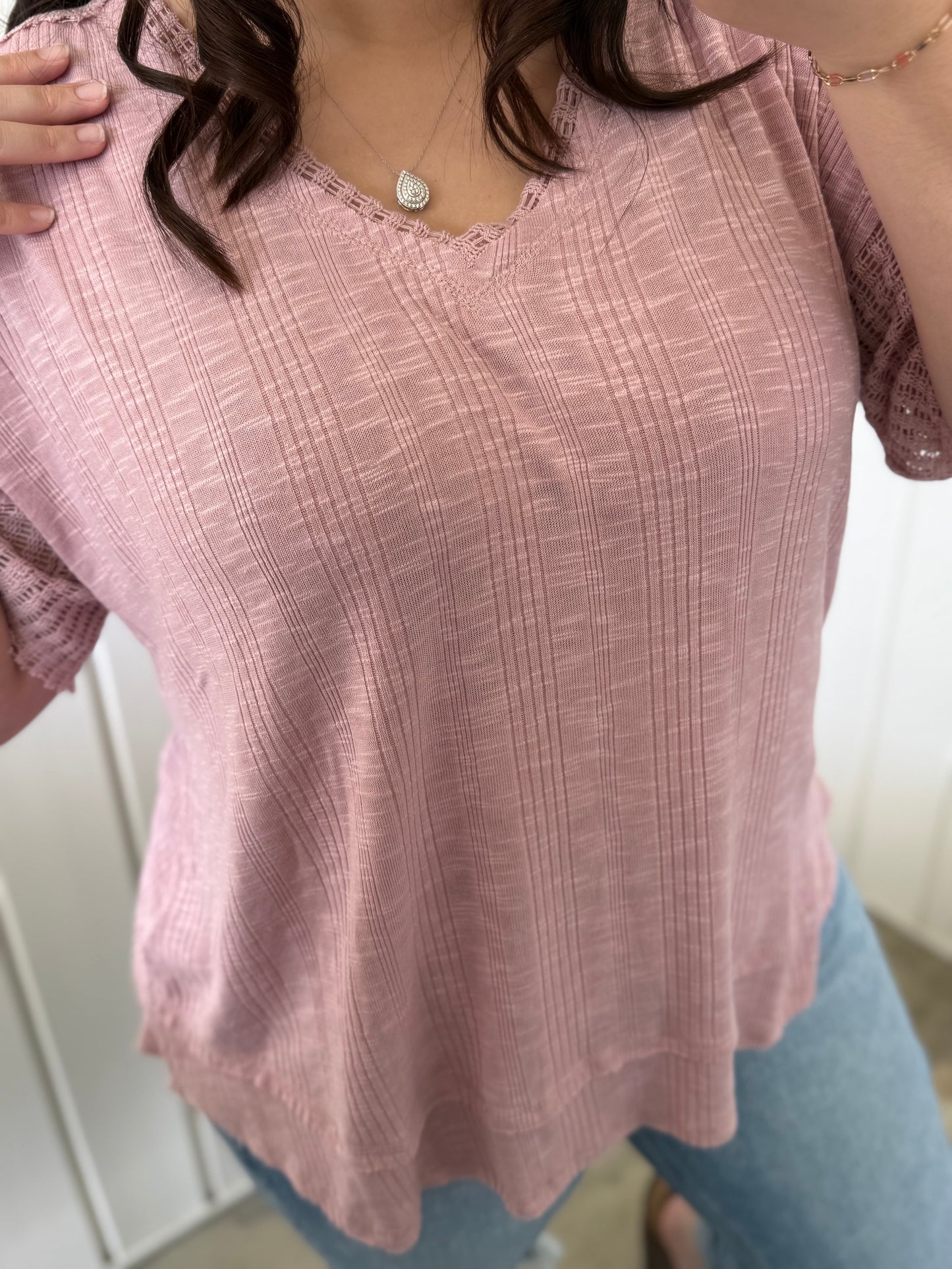 Rachel's Blush Knit Comfy Top
