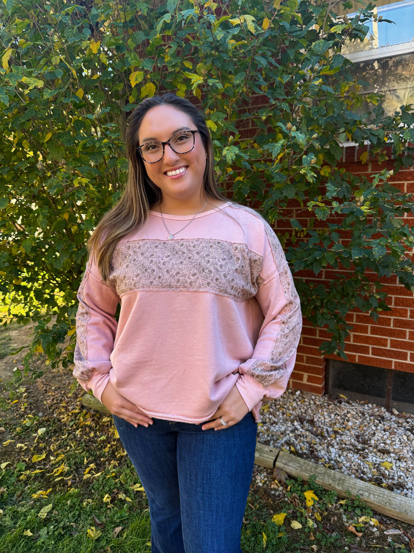 The Meadowside Sweatshirt- Dusty Pink