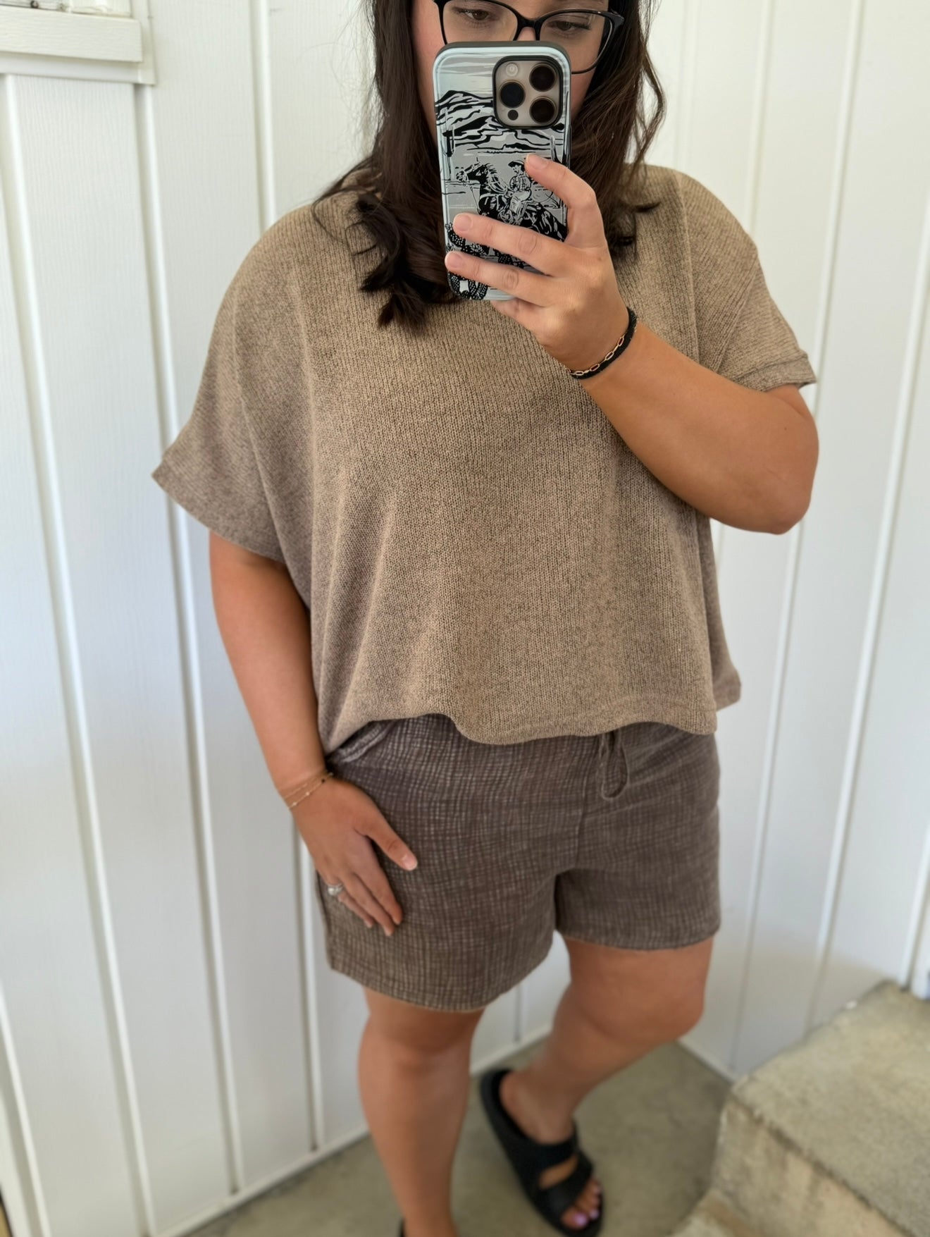 Harper's Short Sleeve Dolman Knit Top