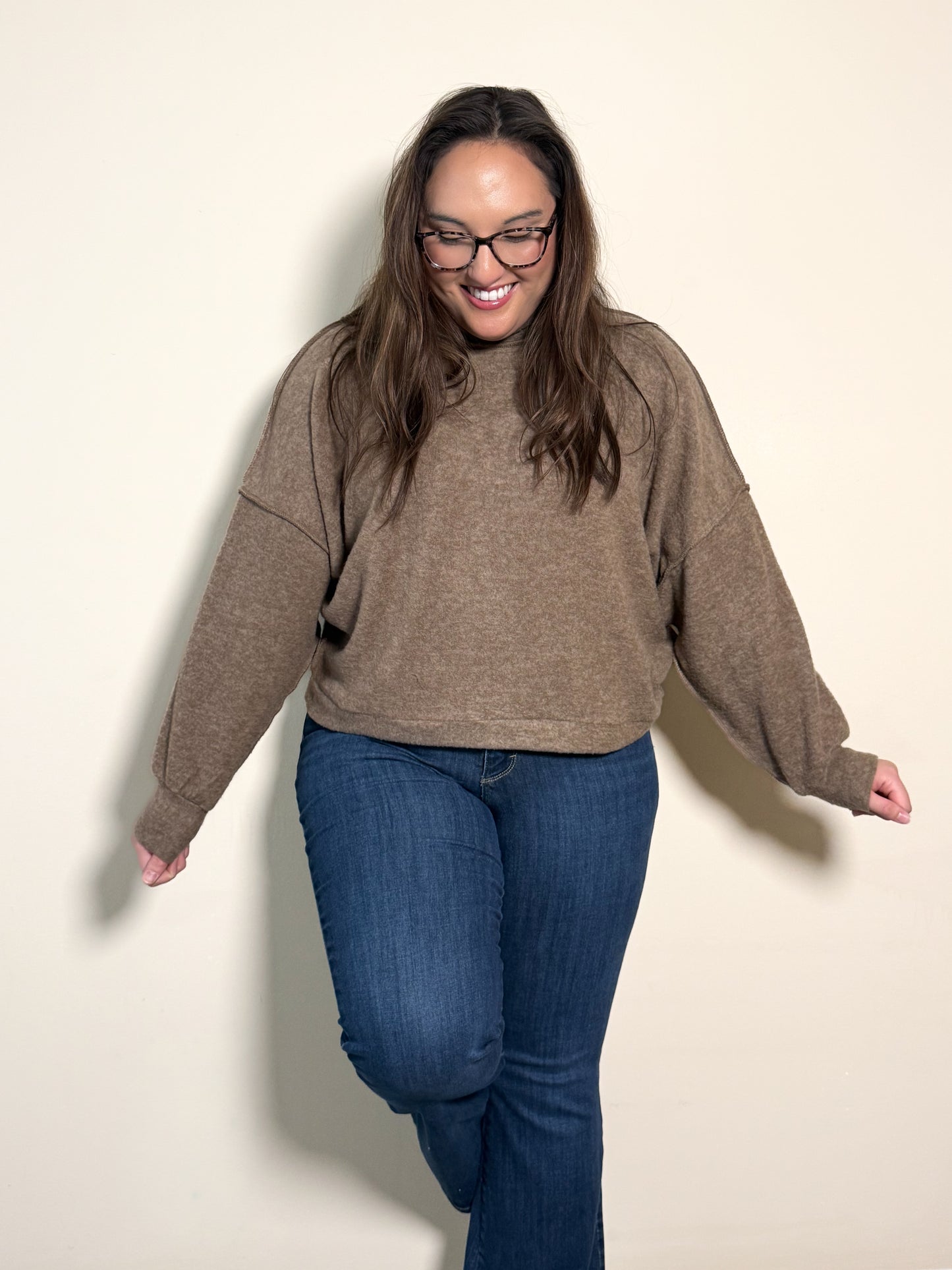 The Frosted Mocha Melange Knit- Mocha