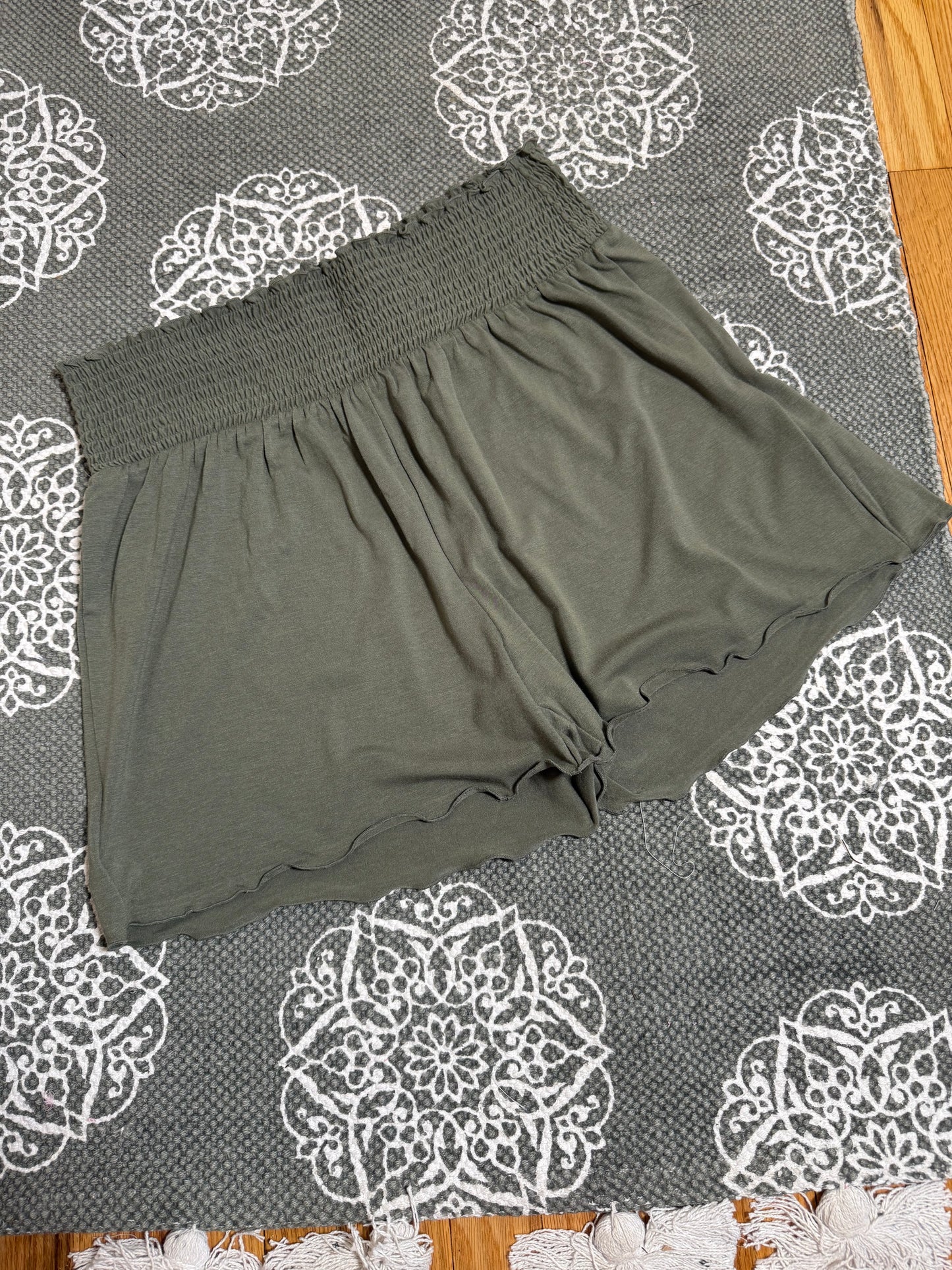 Relaxed Smocked Shorts