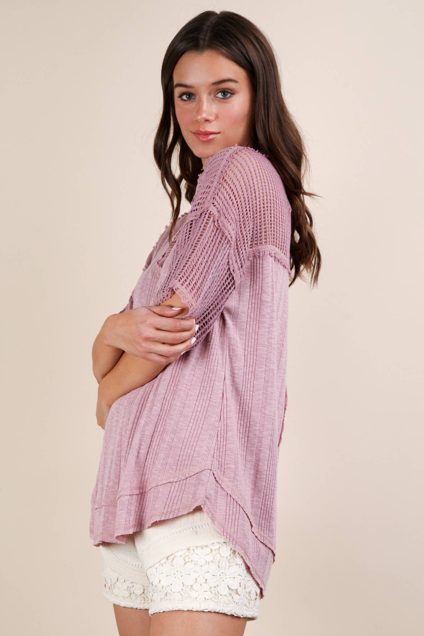 Rachel's Blush Knit Comfy Top