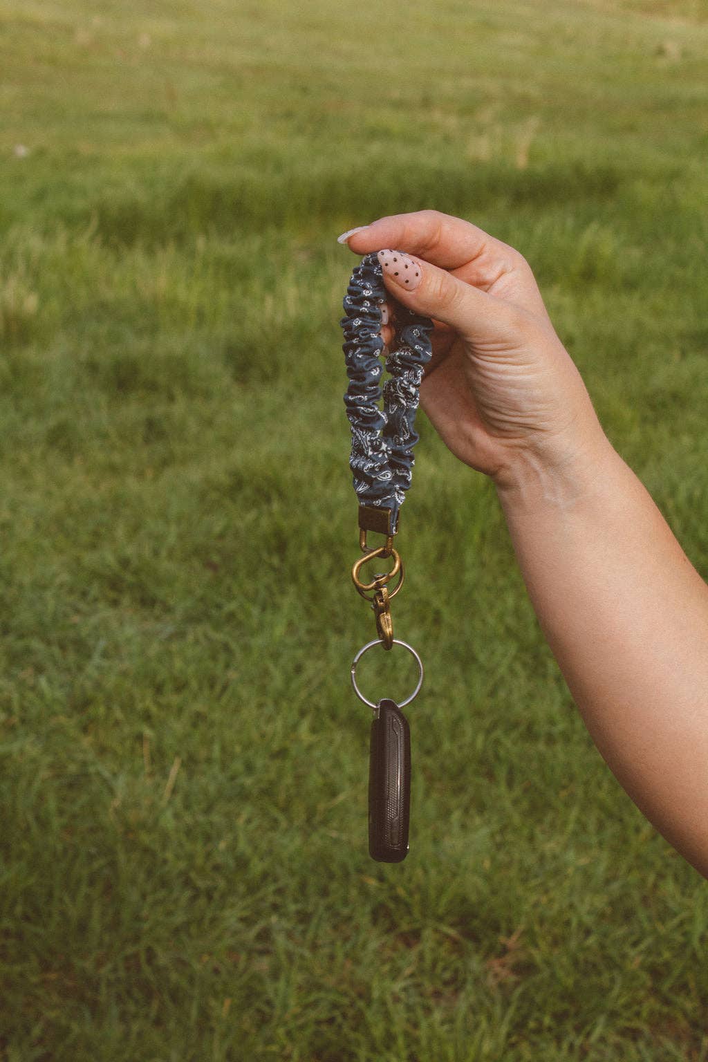 Paisley in Navy Keychain