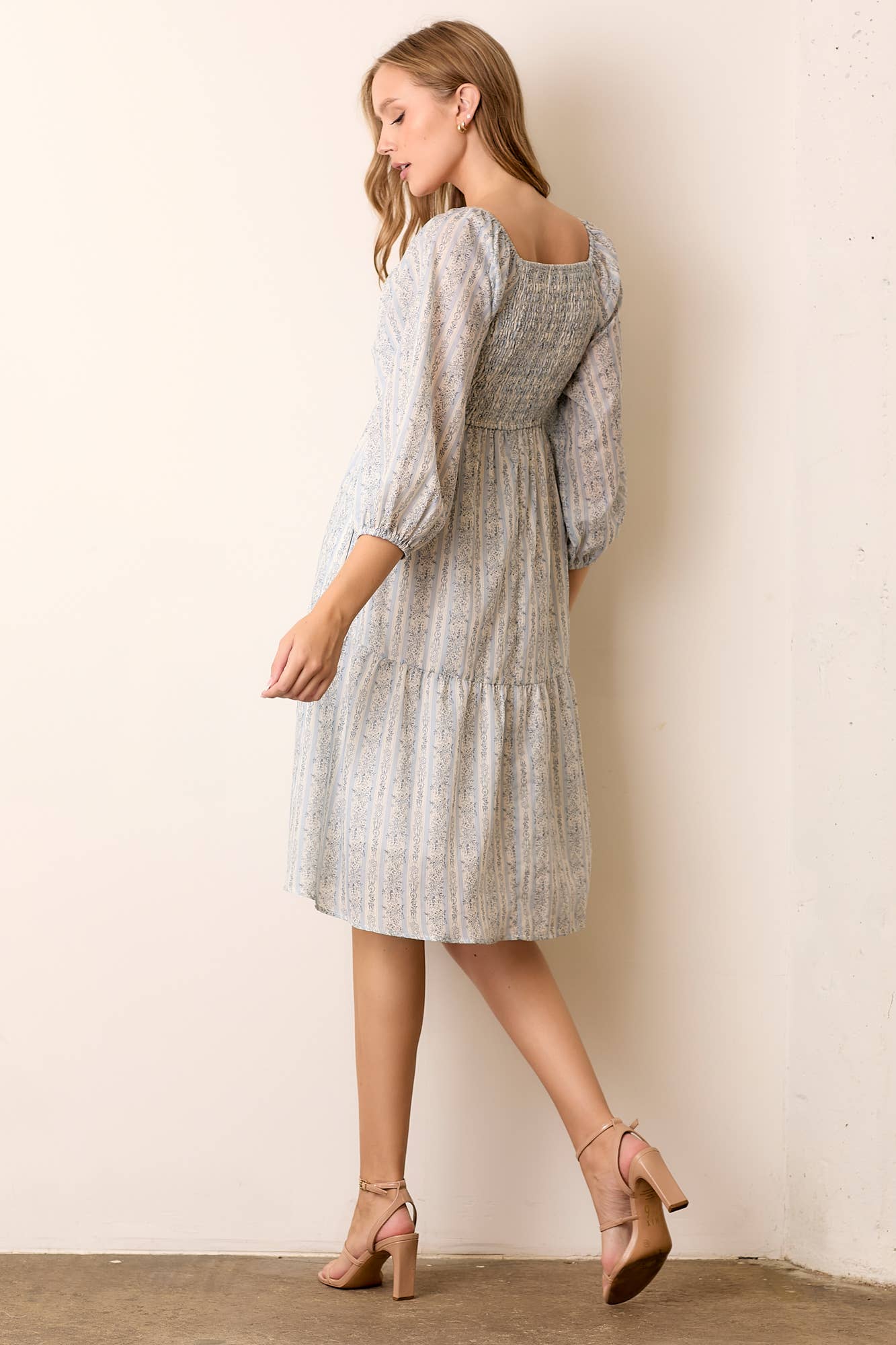 Donna's Floral Stripe Dress