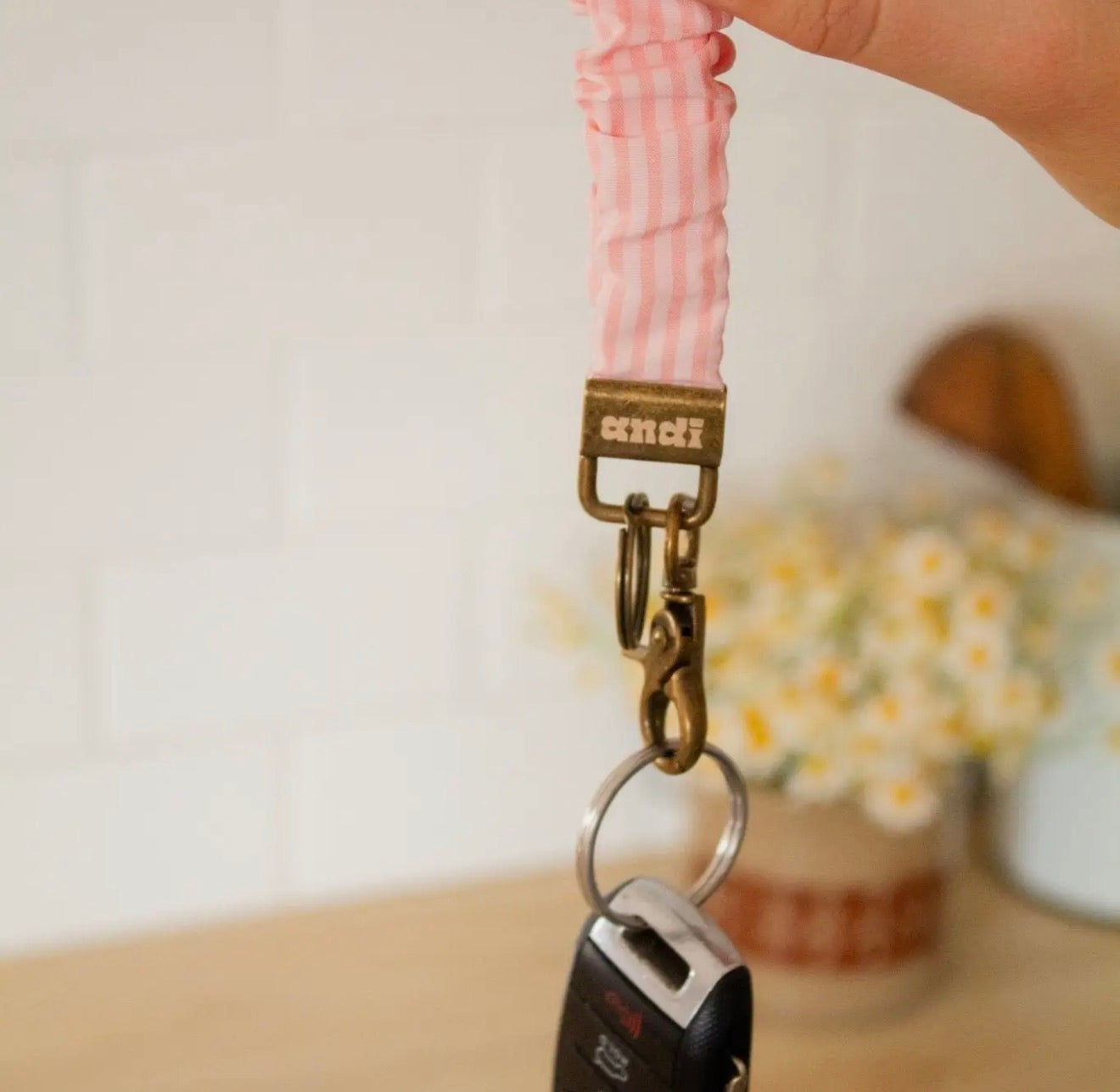 Lovely Stripes Scrunchie Keychain