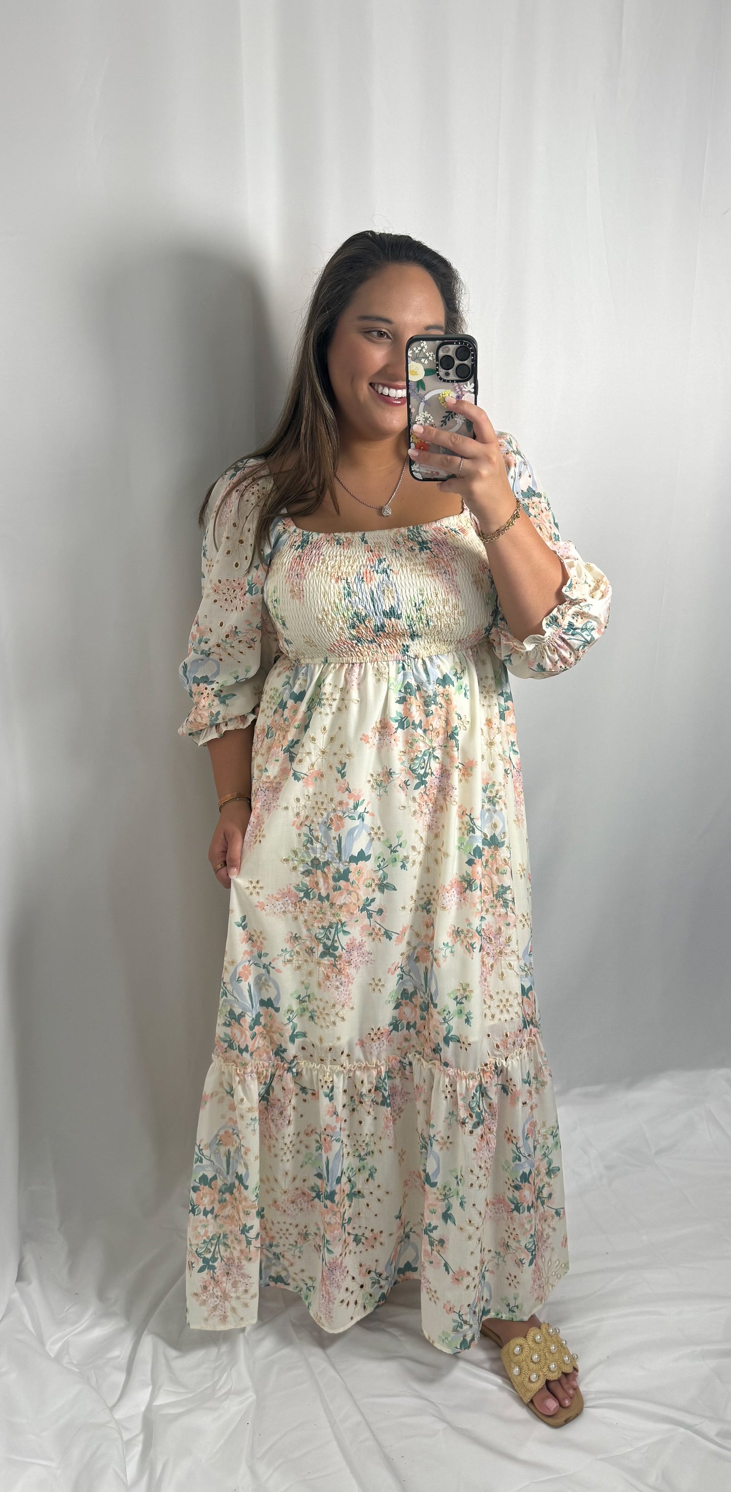 Vintage Dream Floral Maxi Dress