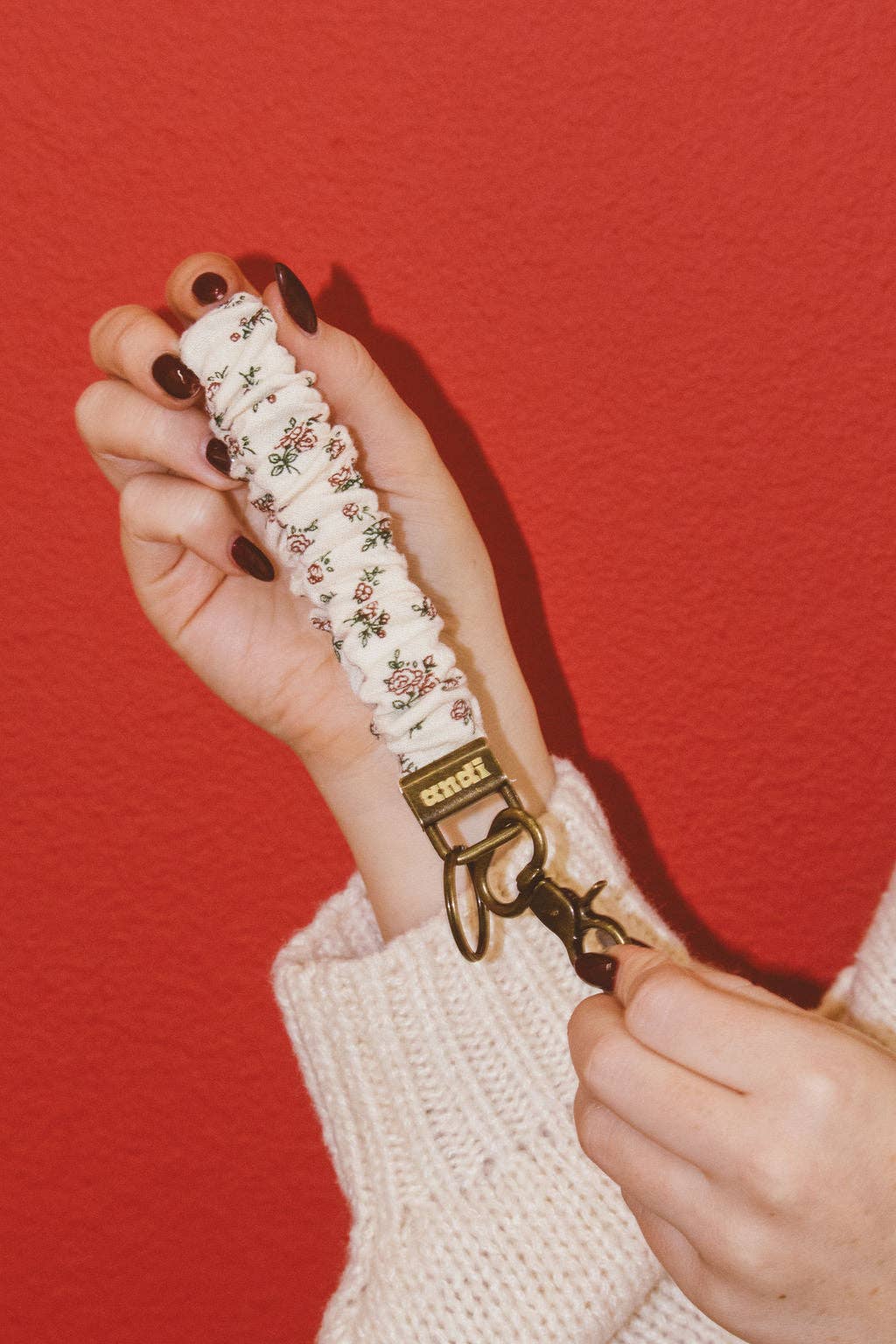 Holiday Floral Keychain