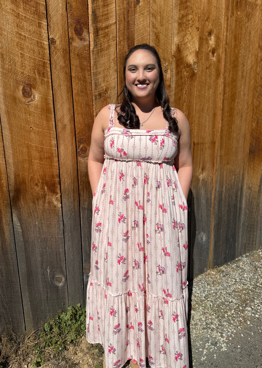 Sunset Petal Maxi Dress
