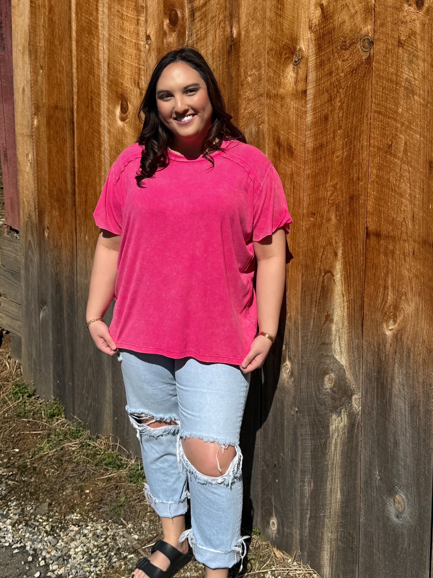 The Spring Ribbed Top- 2 colors