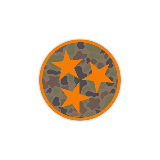 Camo Tri Star Sticker