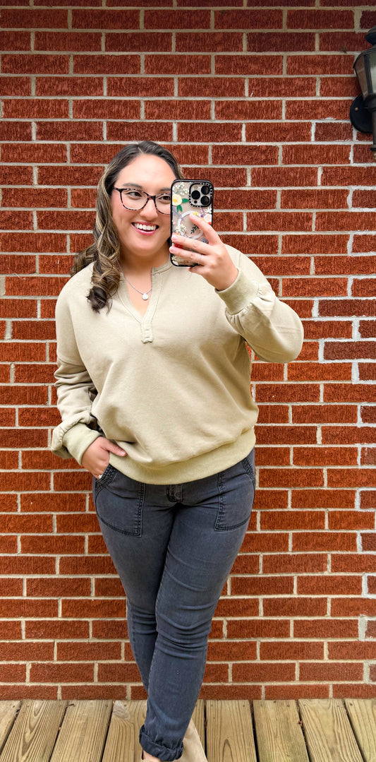 Dusty Vintage Sweater- Dusty Olive