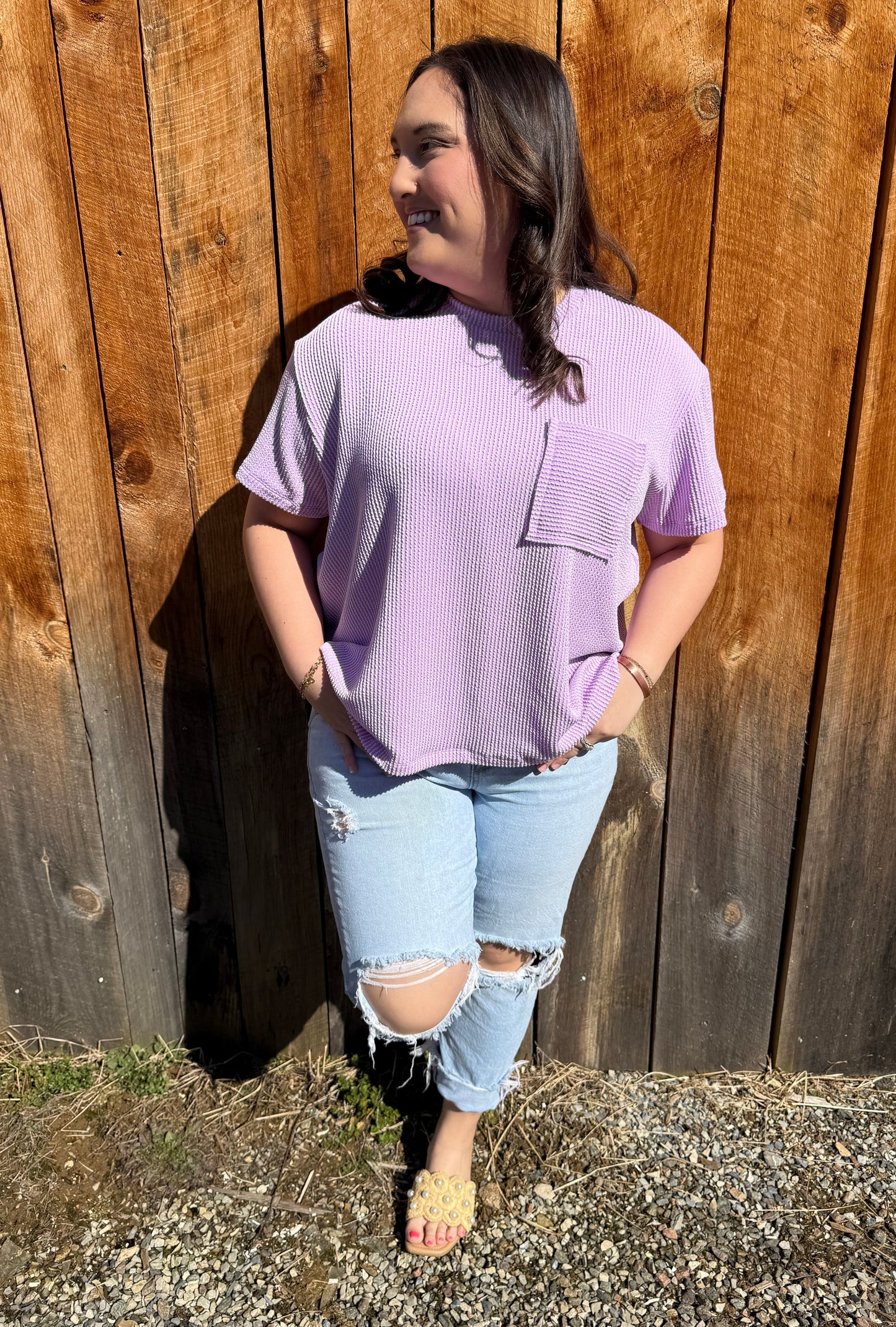 Lavender Breeze Pocket Top