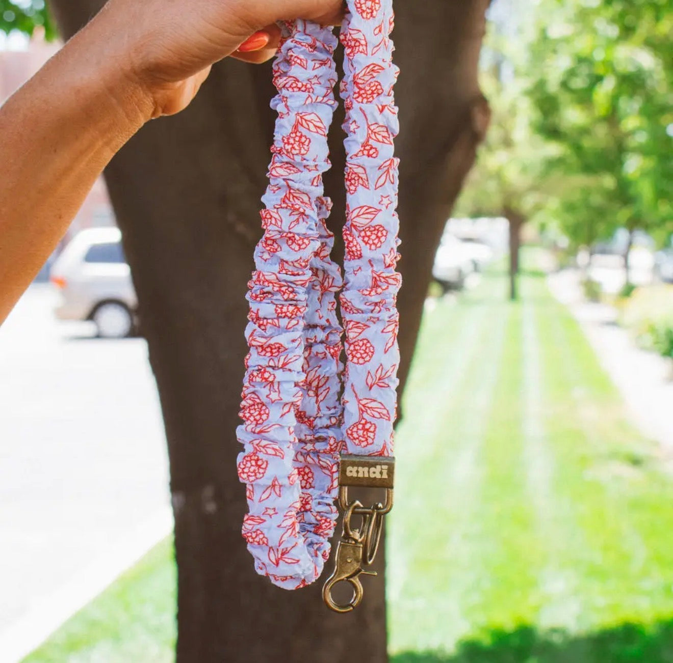 Hydrangea Floral Scrunchie Lanyard