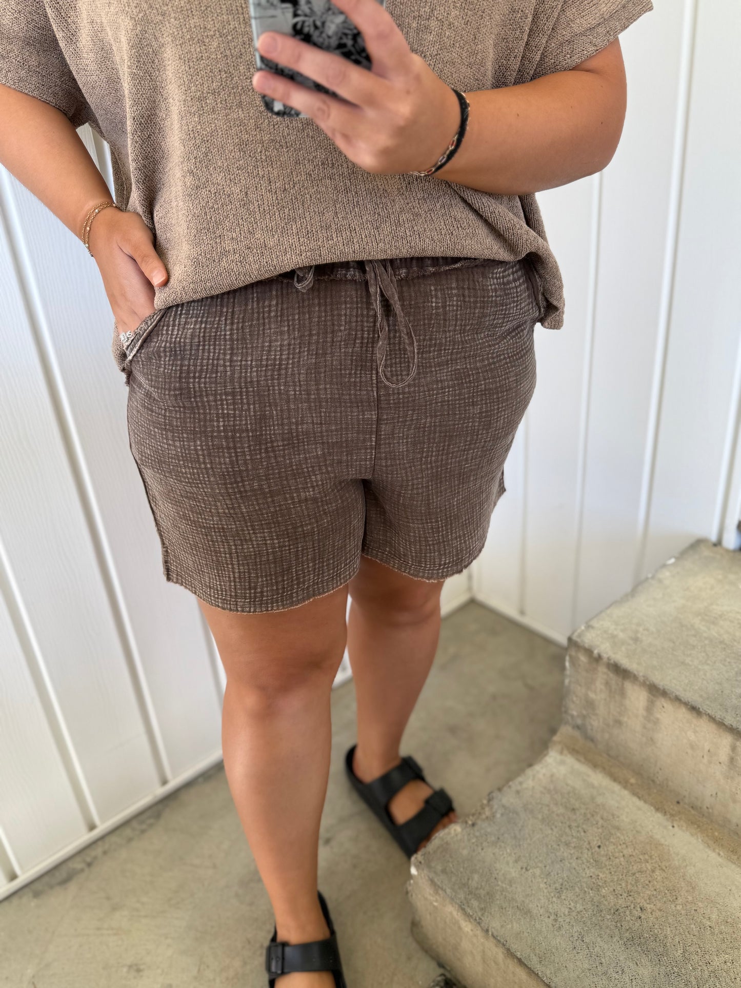 Quinn's Frayed Hem Shorts