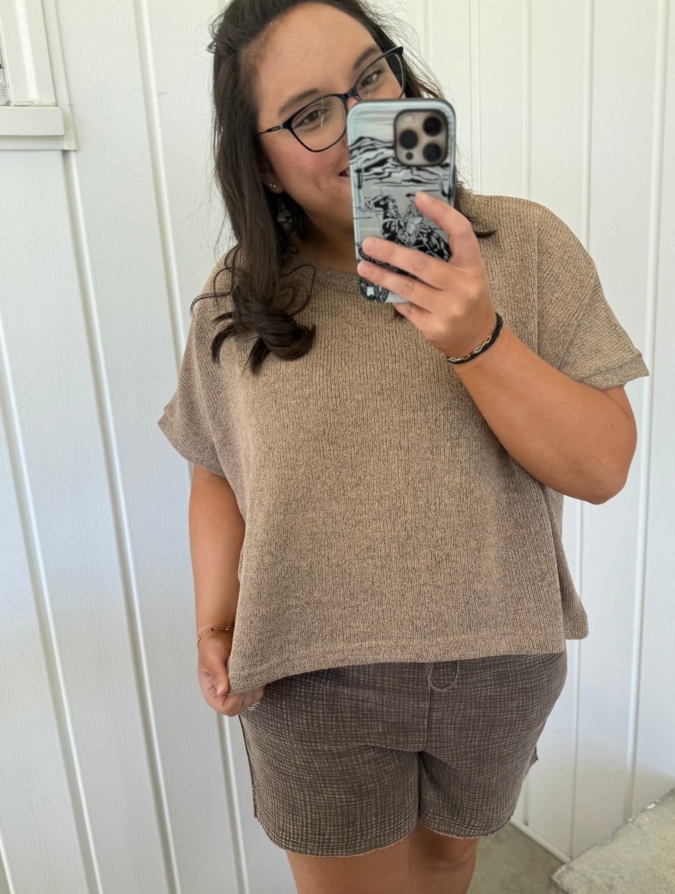 Harper's Short Sleeve Dolman Knit Top