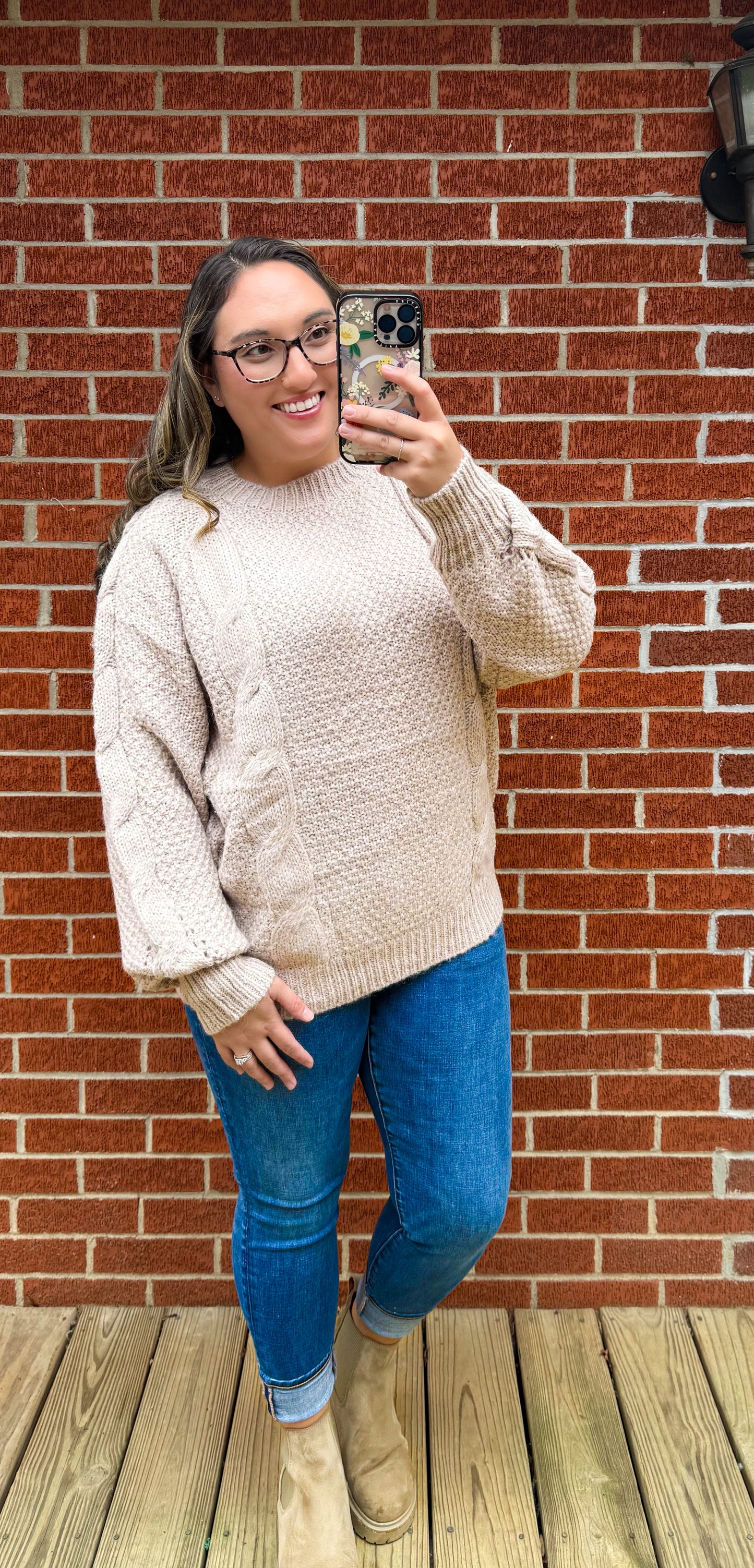 Almond Milk Knit Sweater- Almond