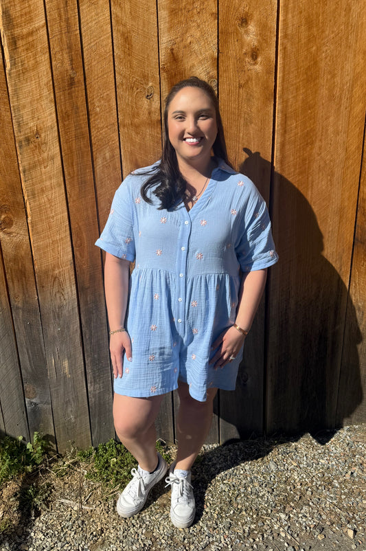 Periwinkle Petals Romper