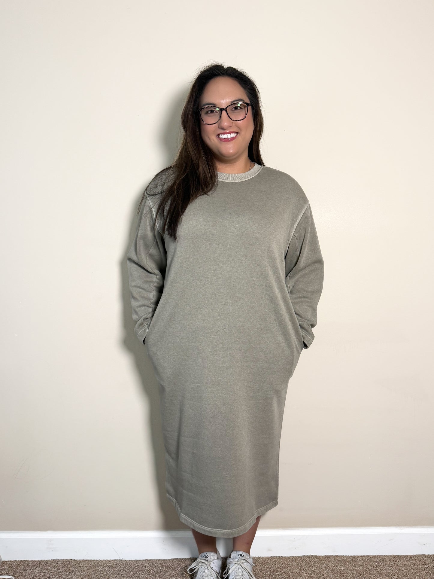 The Shadow Mocha Pullover Dress- Ash Mocha
