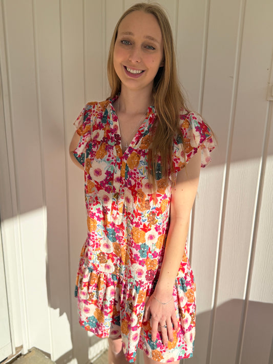 Floral Flutter Dress