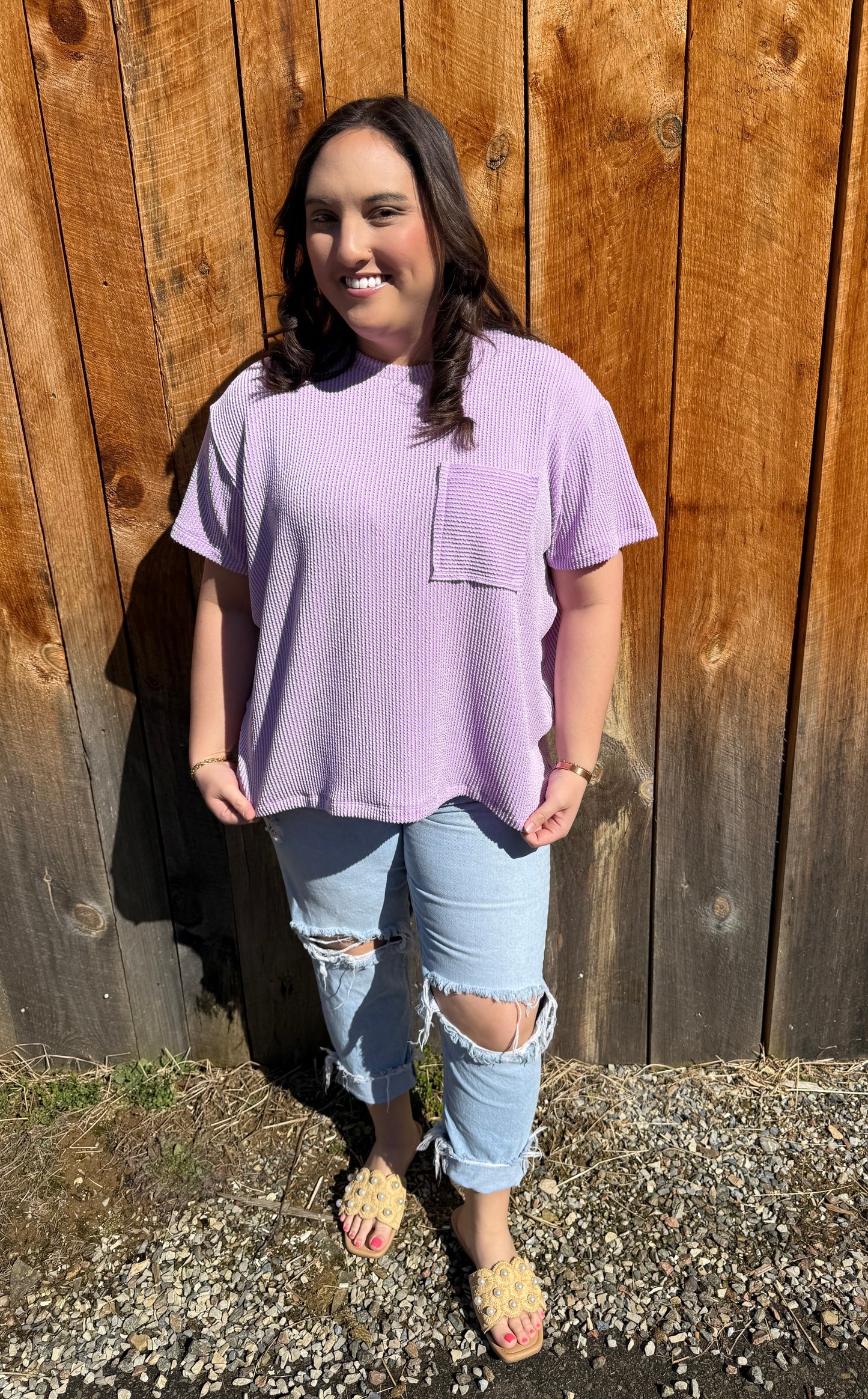 Lavender Breeze Pocket Top