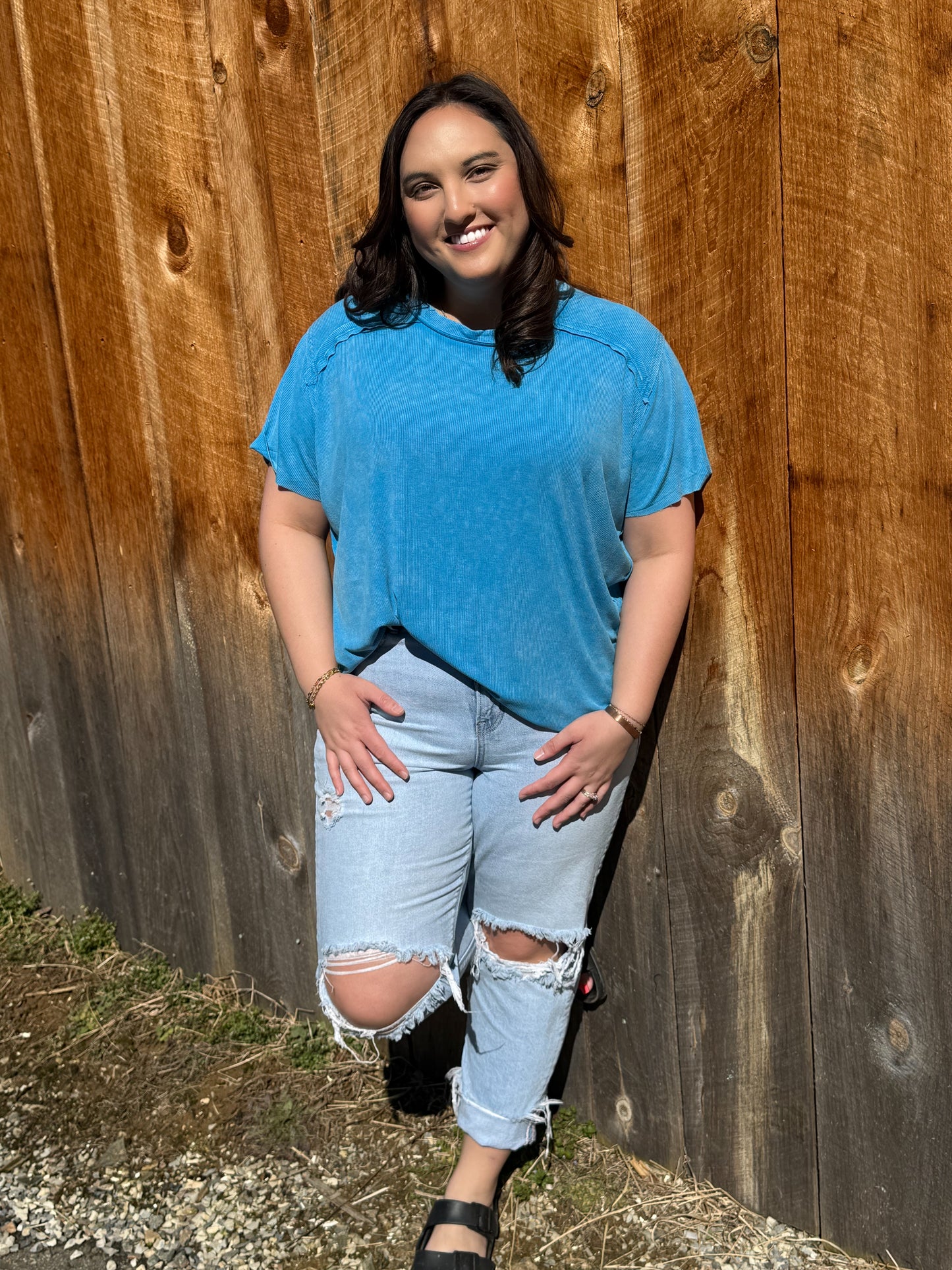 The Spring Ribbed Top- 2 colors