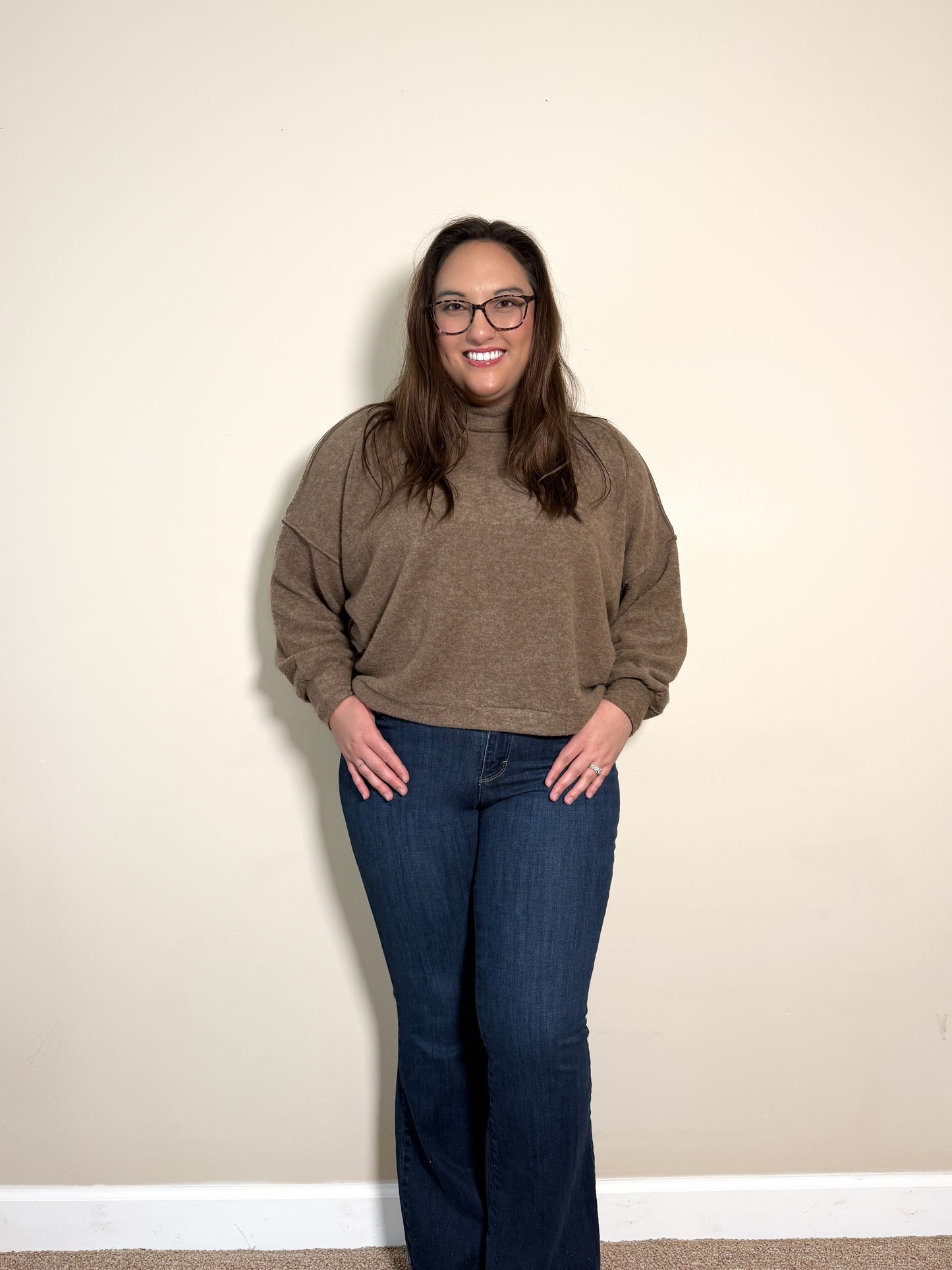 The Frosted Mocha Melange Knit- Mocha