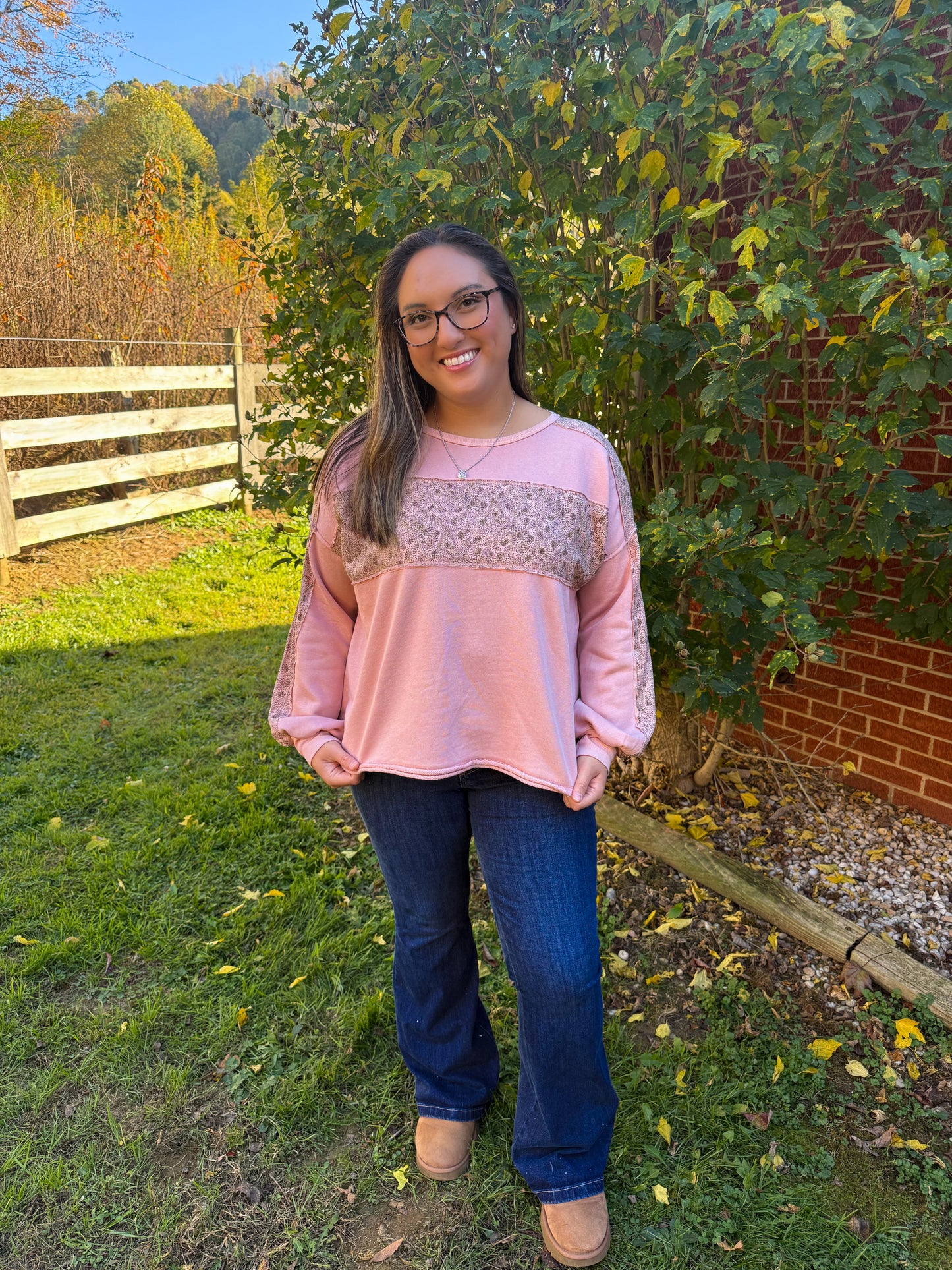 The Meadowside Sweatshirt- Dusty Pink