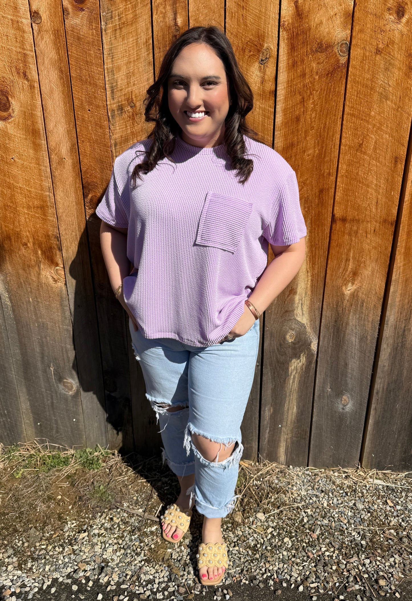 Lavender Breeze Pocket Top