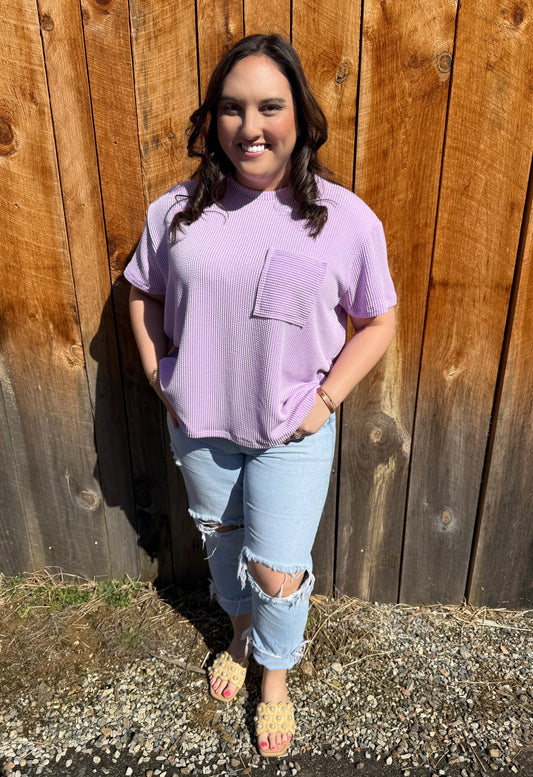 Lavender Breeze Pocket Top