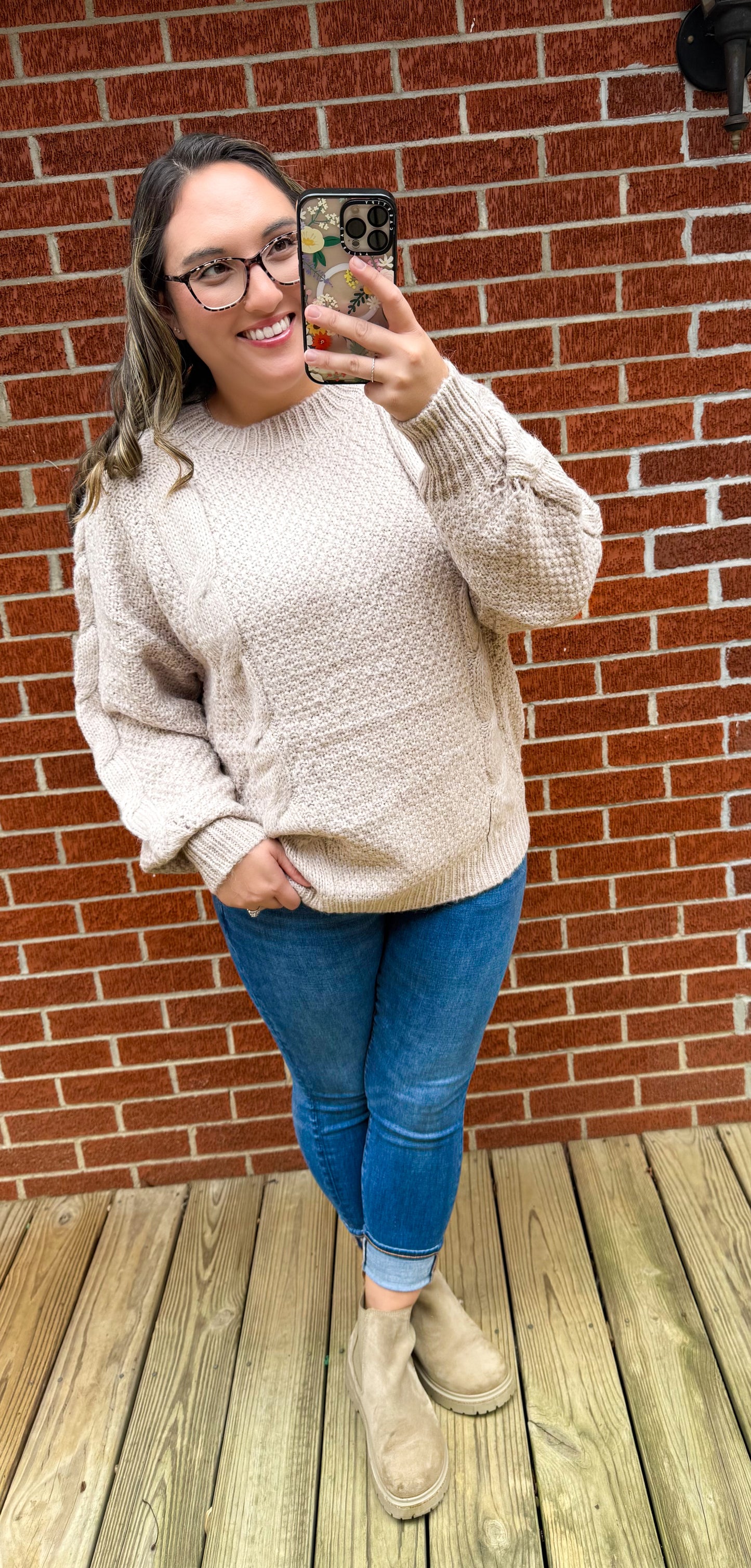 Almond Milk Knit Sweater- Almond