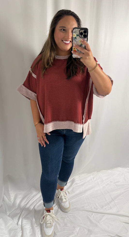 Maroon Muse Top