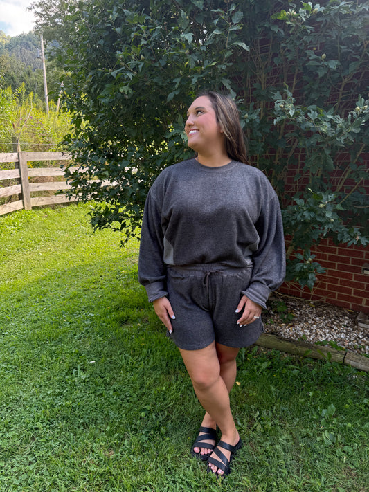 The Cozy Muse Set- Charcoal