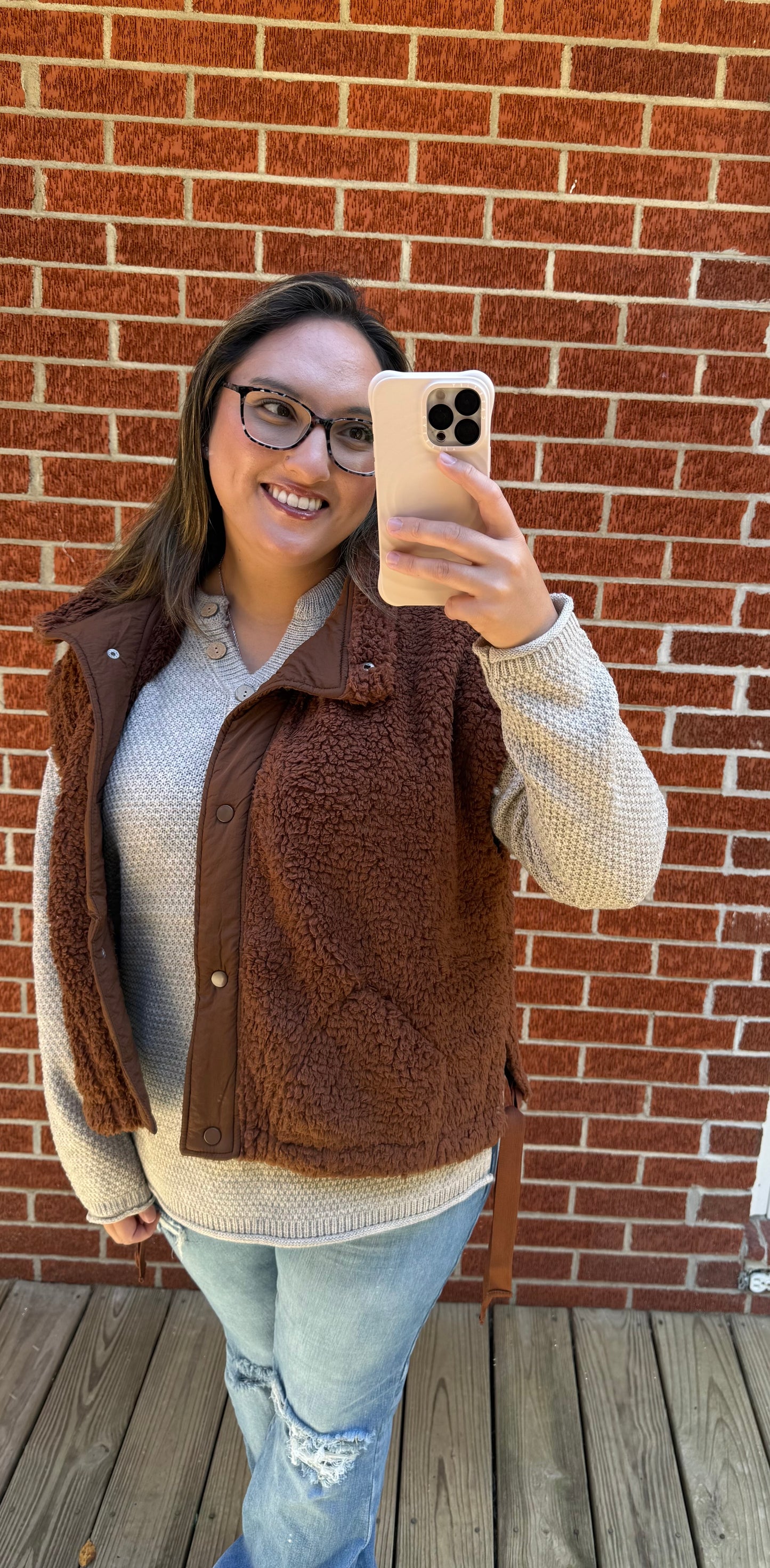 The Teddy Vest- Mocha