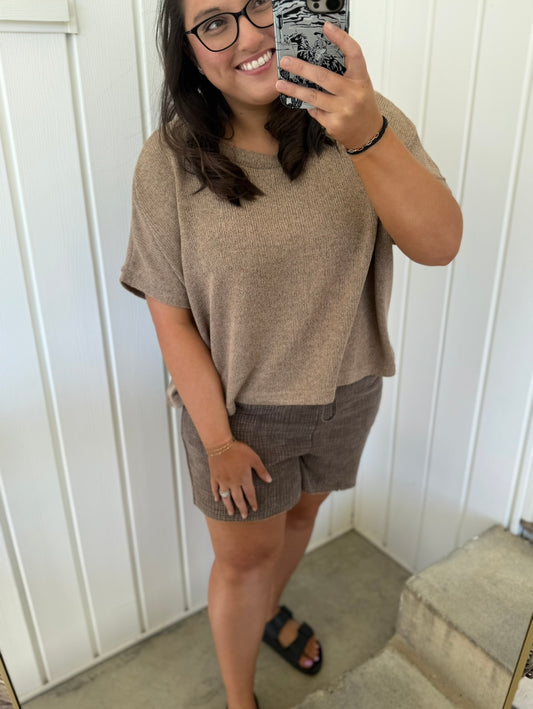 Harper's Short Sleeve Dolman Knit Top