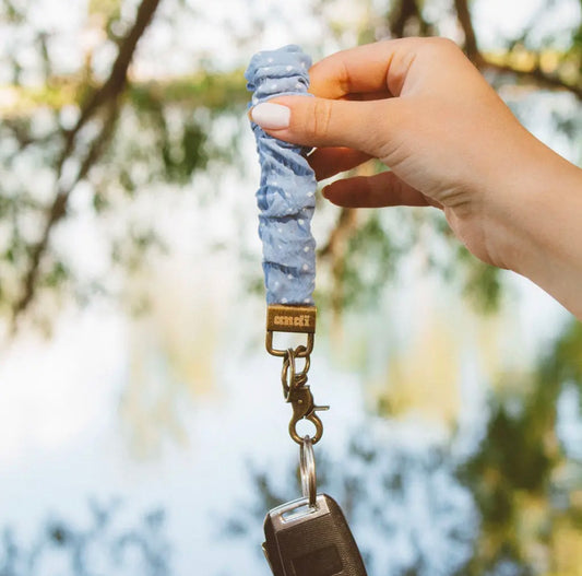 Speckled Bluebell Scrunchie Keychain
