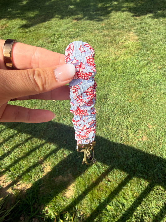 Hydrangea Floral Scrunchie Keychain