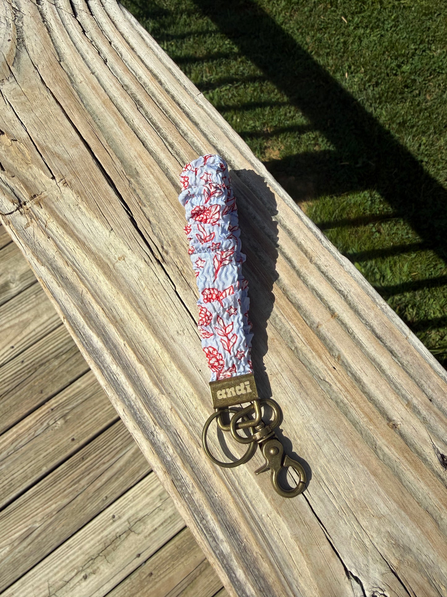 Hydrangea Floral Scrunchie Keychain