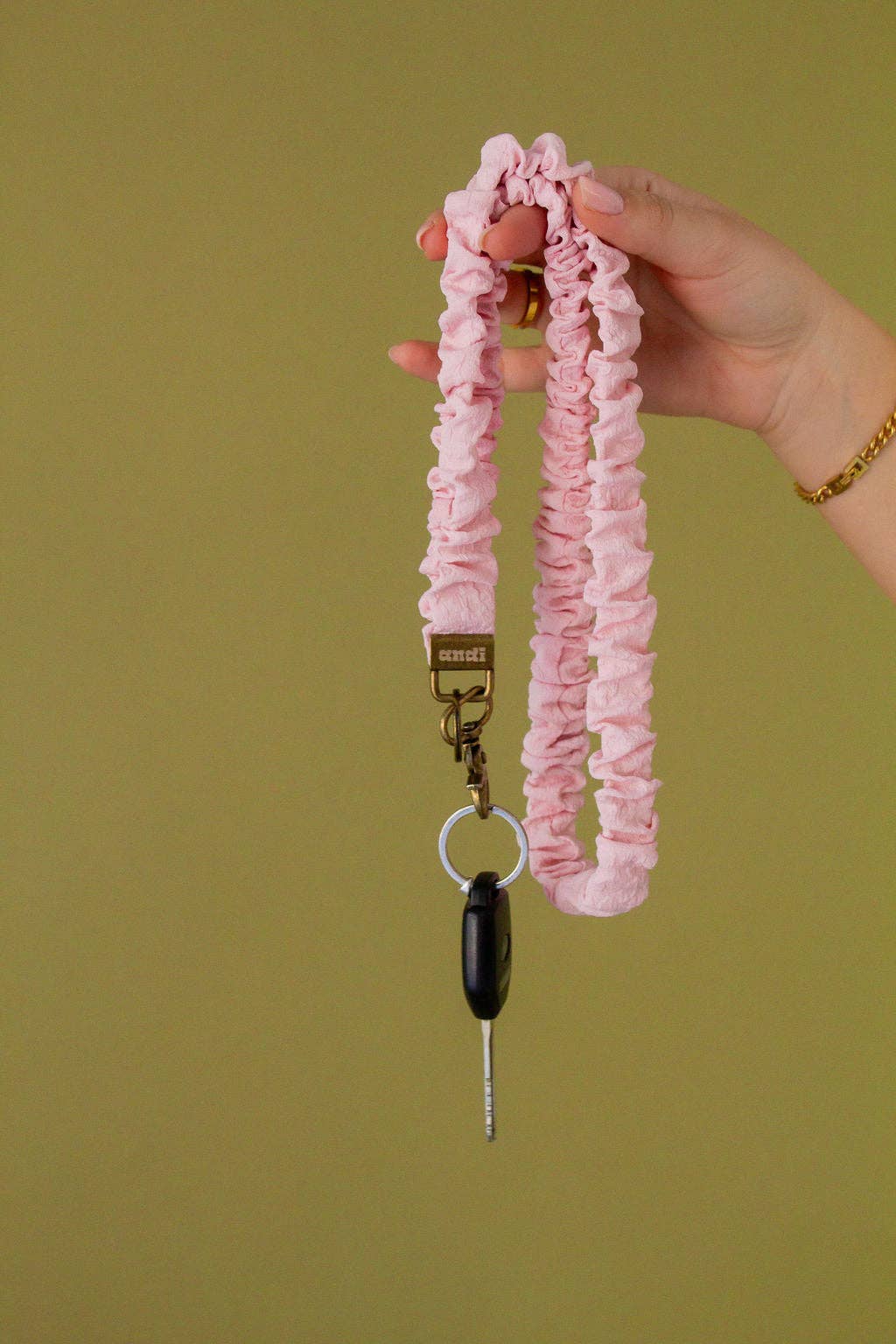 Dainty Pink Scrunchie Lanyard