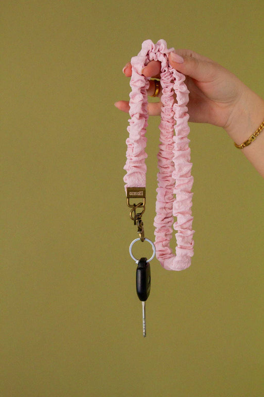 Dainty Pink Scrunchie Lanyard
