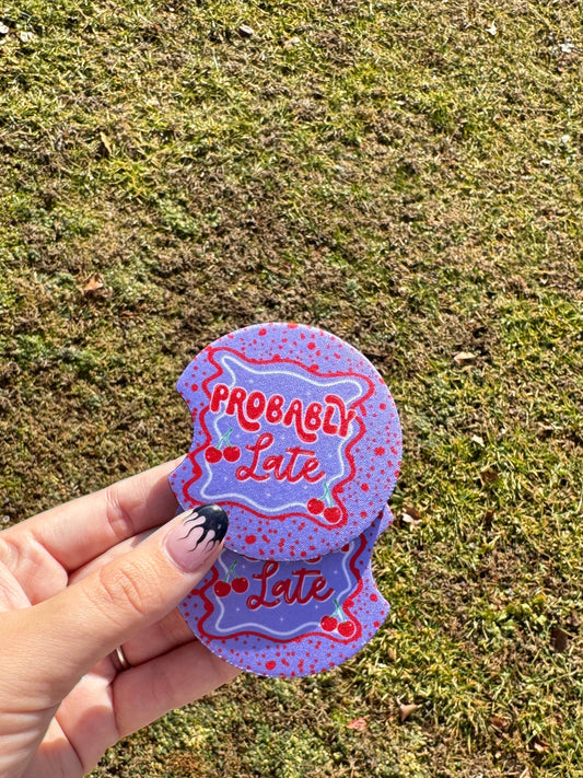 Probably Late Car Coaster Set
